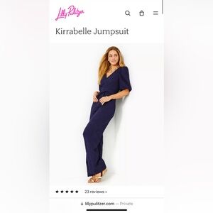 NWT Lilly Pulitzer Sz 2 Kirrabelle Short Sleeve Jumpsuit